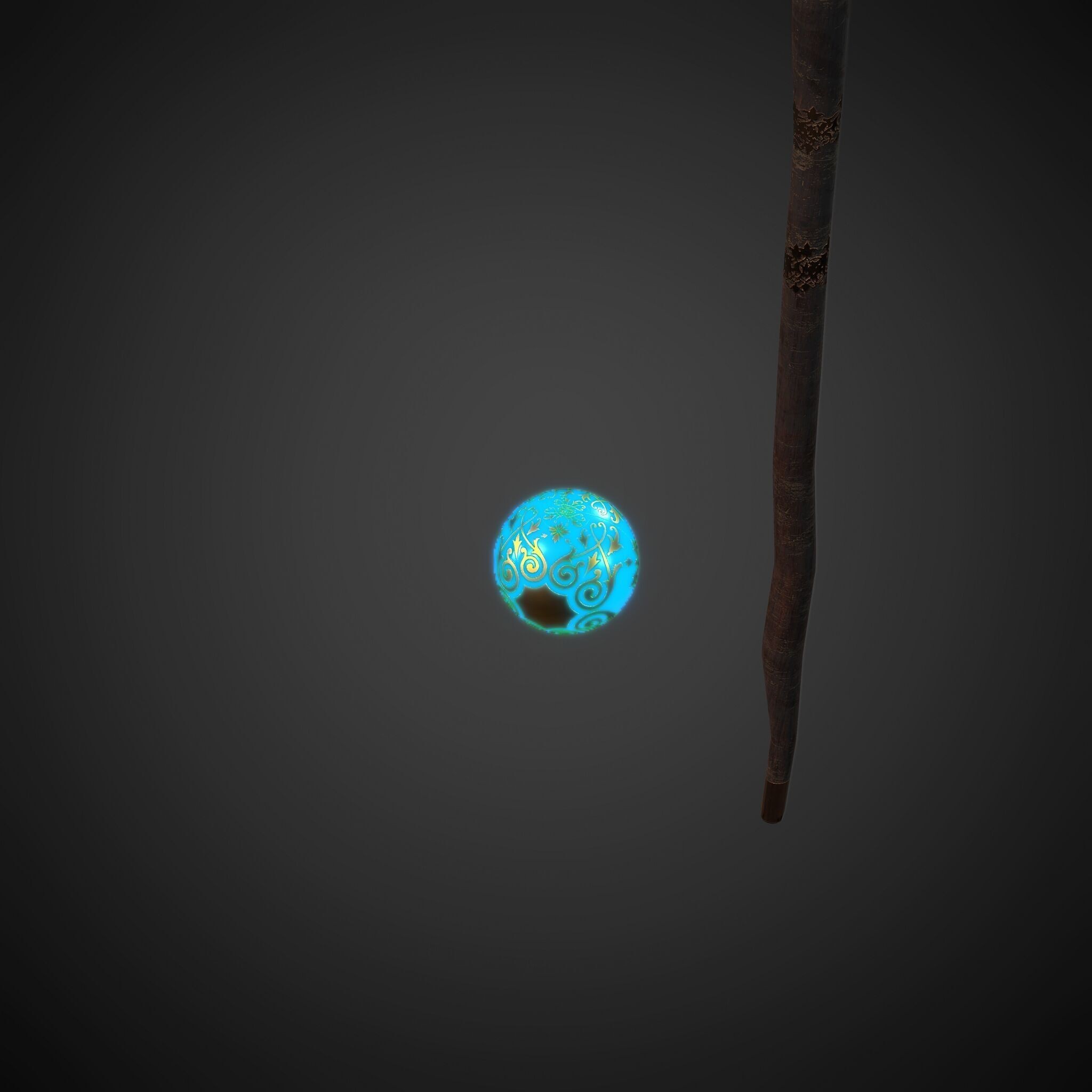 Rigged Fantasy Medieval Character Wizard - Low-Poly Game-Ready 3D Model - View 11