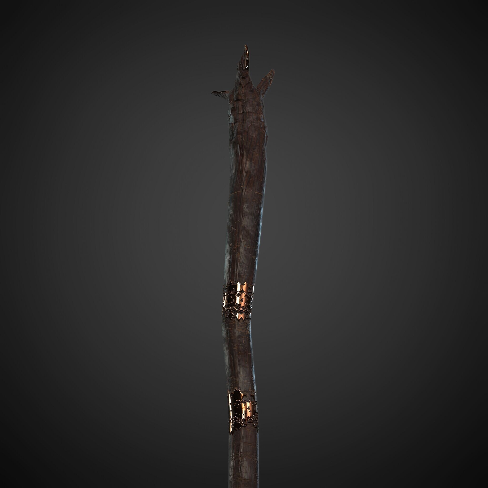 Rigged Fantasy Medieval Character Wizard - Low-Poly Game-Ready 3D Model - View 12