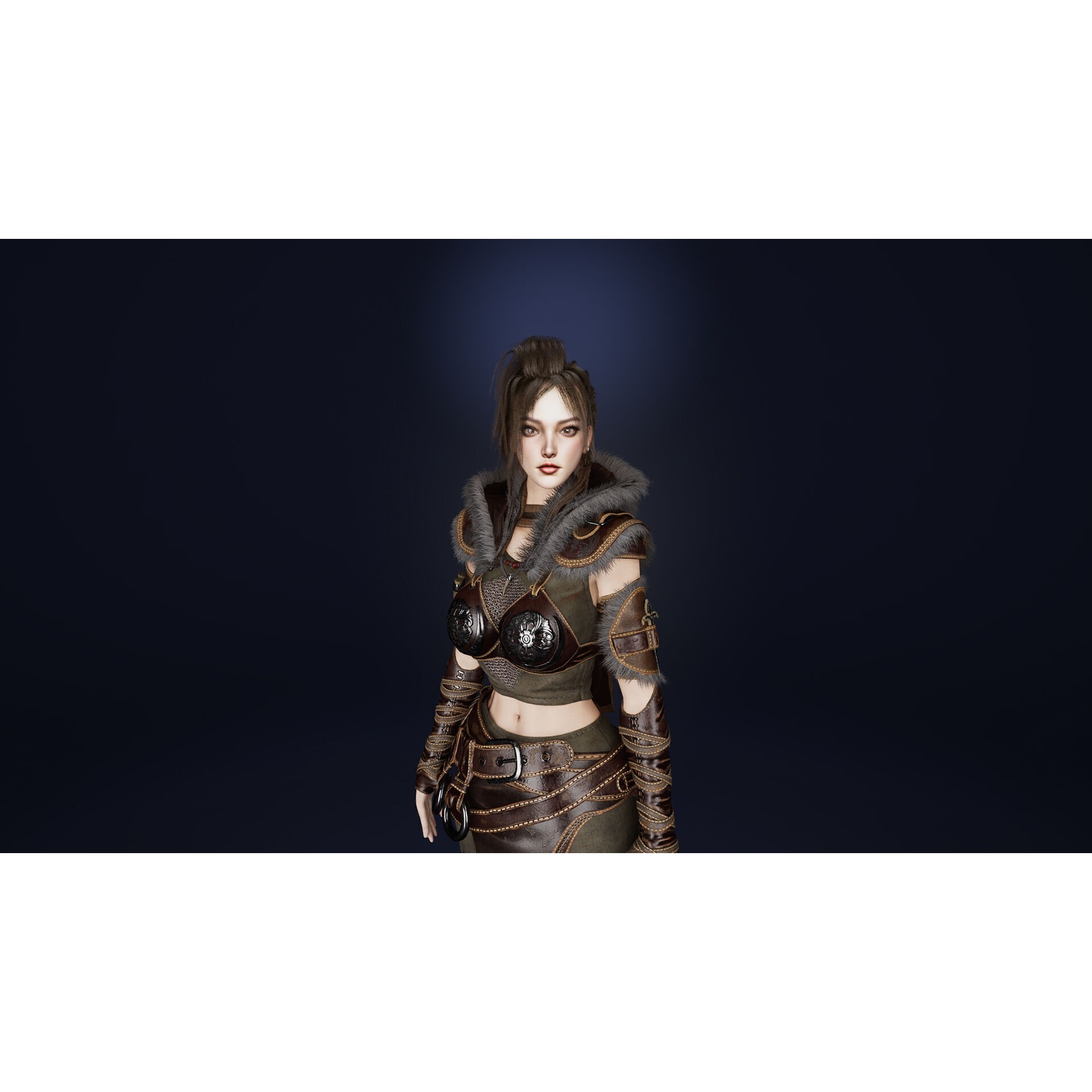 Viking Girl - Low-Poly Game-Ready 3D Model - View 10