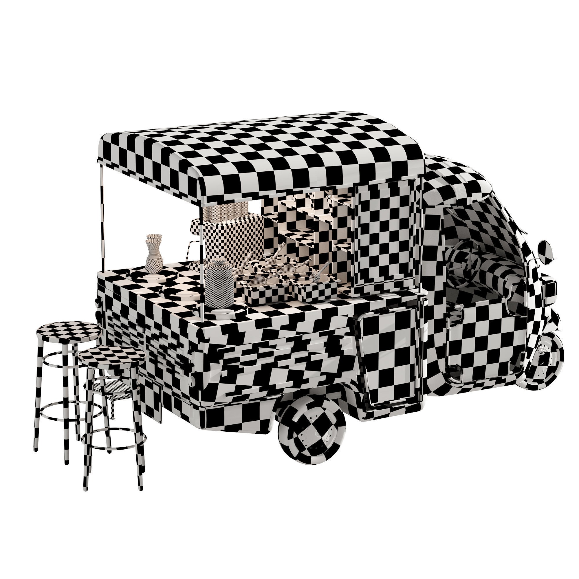 Foodtruck Coffee - Game-Ready 3D Model - View 18