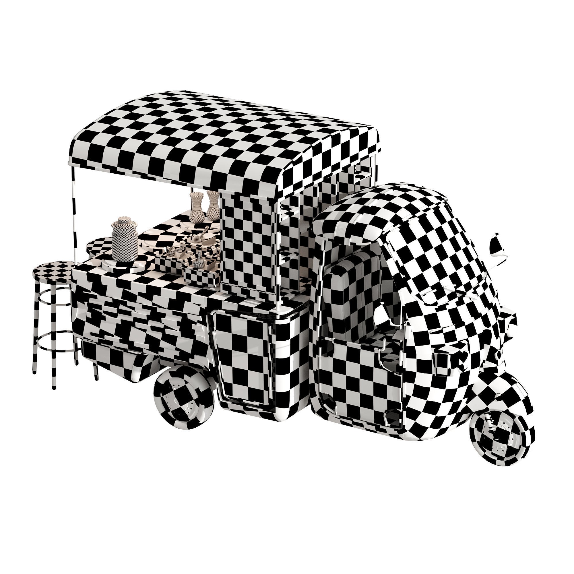 Foodtruck Coffee - Game-Ready 3D Model - View 19