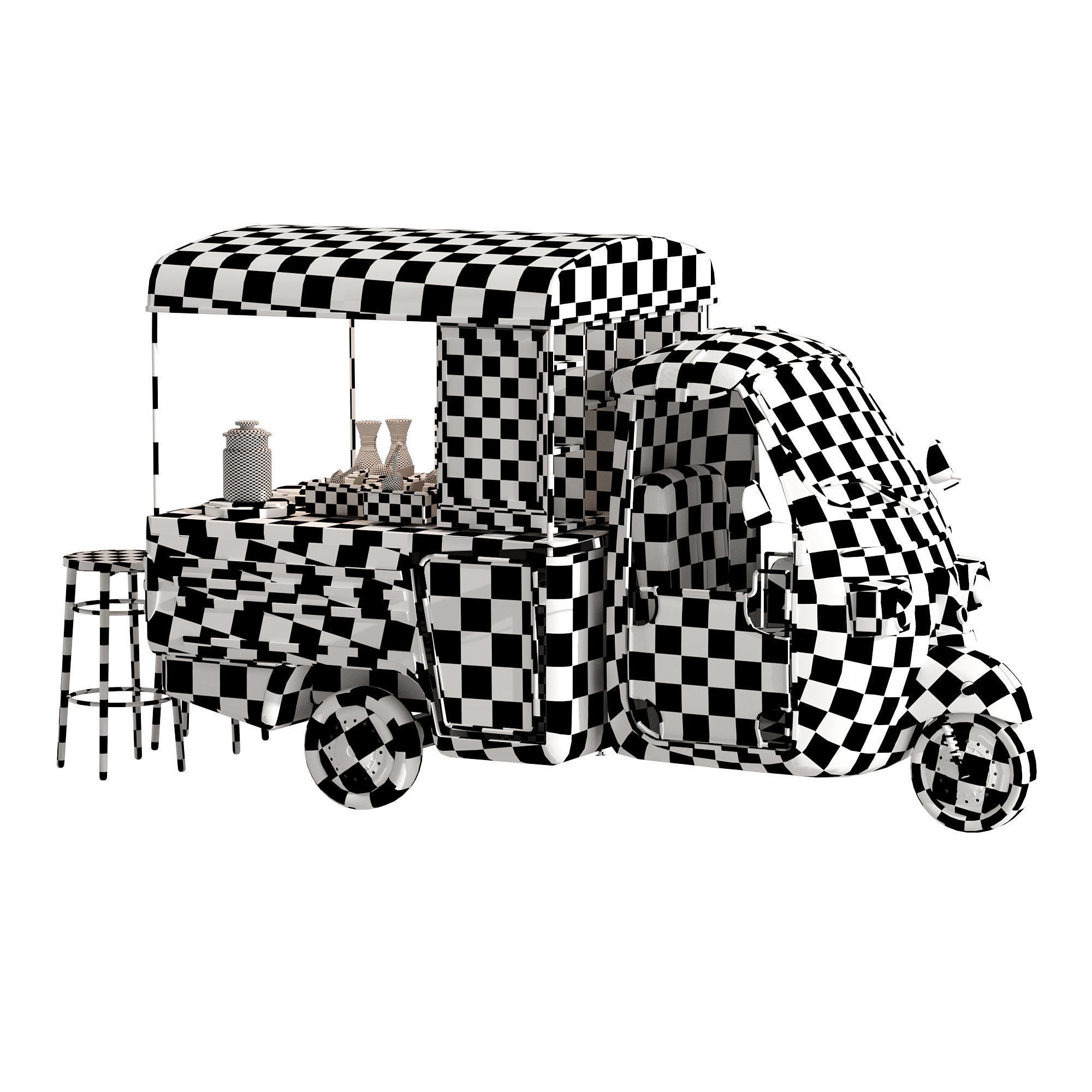 Foodtruck Coffee - Game-Ready 3D Model - View 20