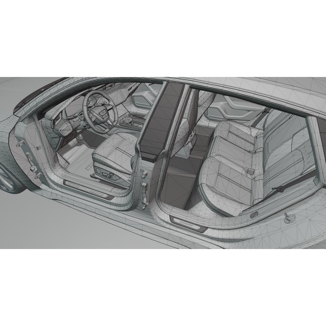 AUDI RS7 3D Model – Low Poly Game Asset with PBR Textures