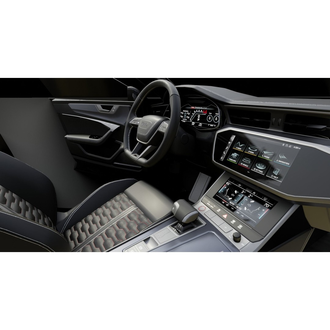 AUDI RS7 3D Model – Low Poly Game Asset with PBR Textures - View 13