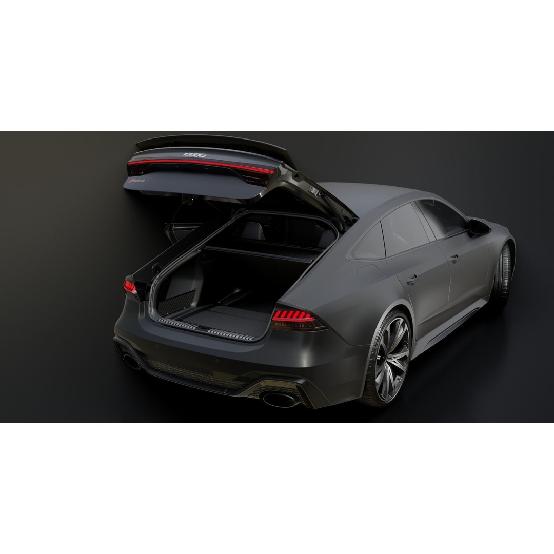 AUDI RS7 3D Model – Low Poly Game Asset with PBR Textures - View 19