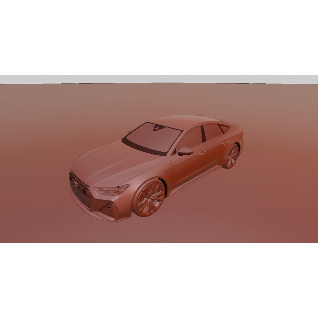 AUDI RS7 3D Model – Low Poly Game Asset with PBR Textures - View 20