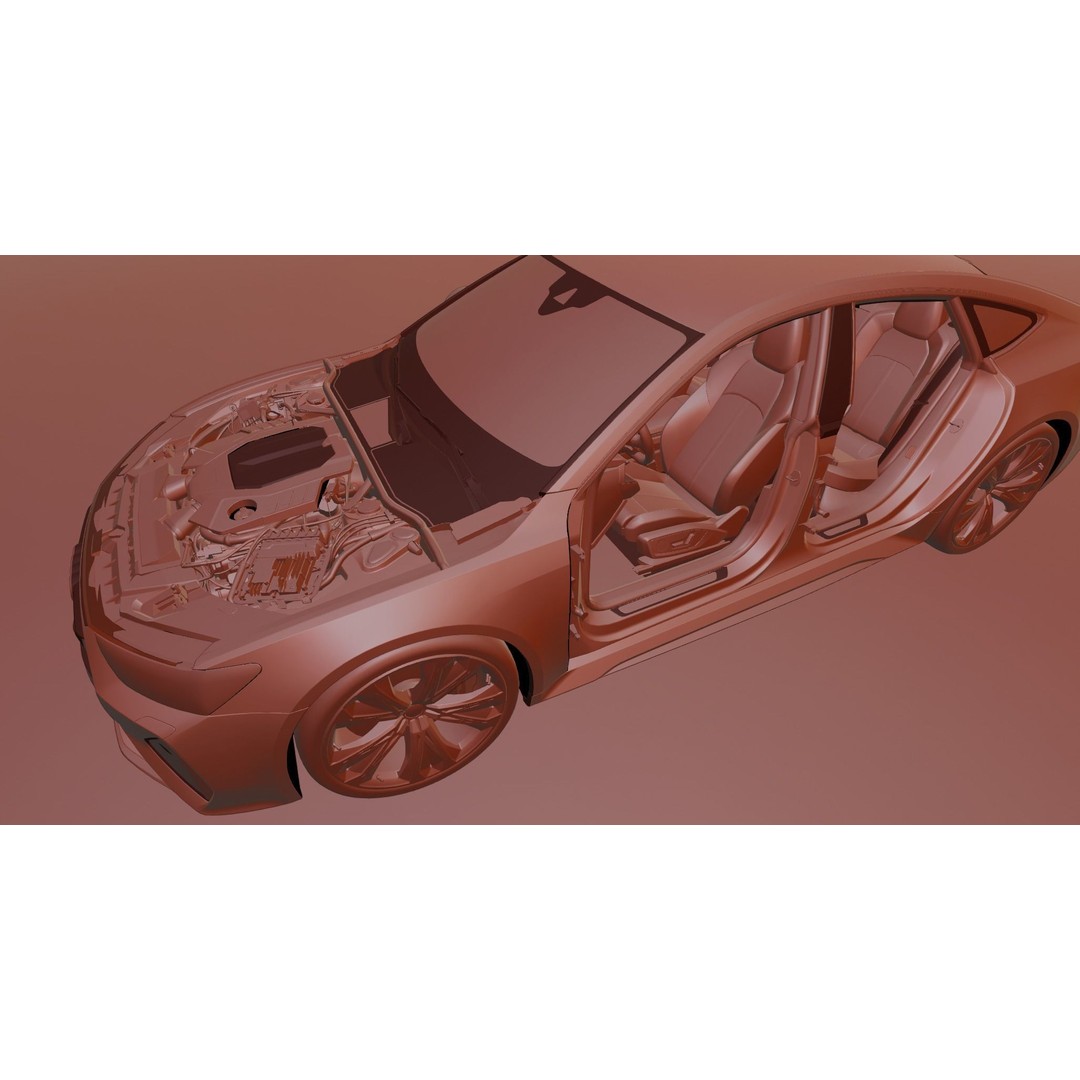 AUDI RS7 3D Model – Low Poly Game Asset with PBR Textures - View 21
