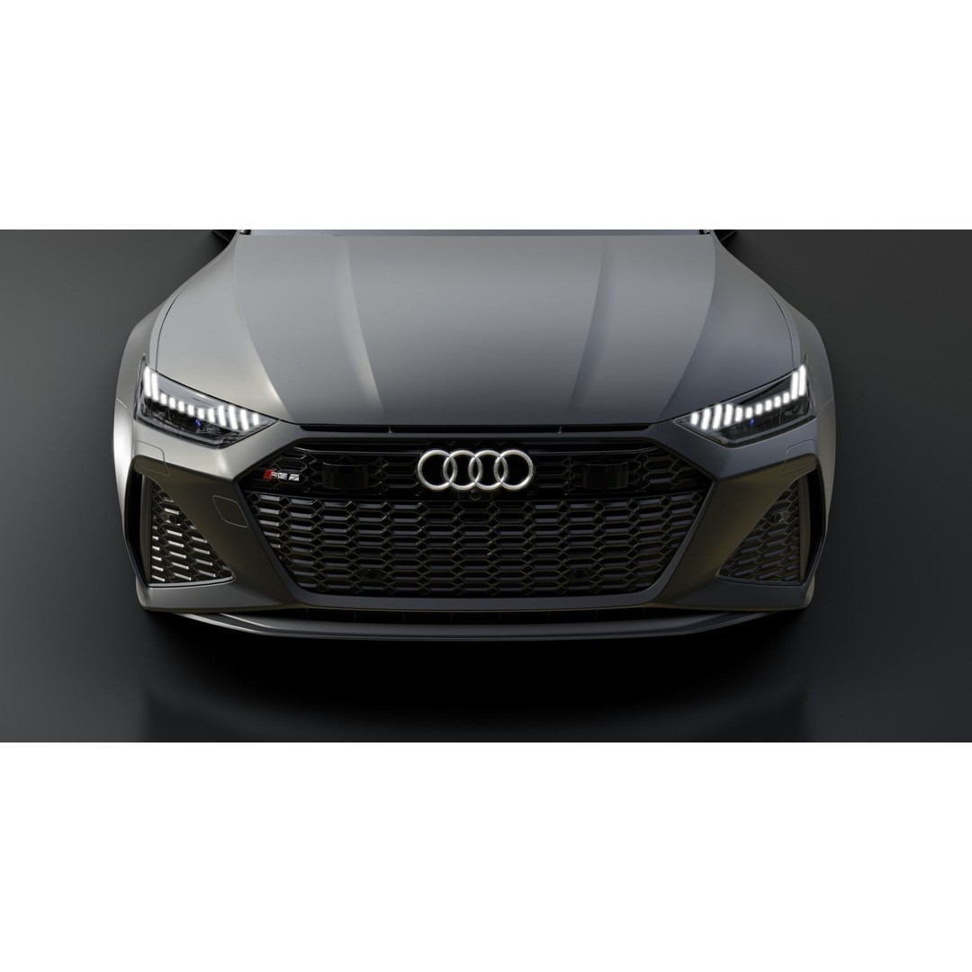 AUDI RS7 3D Model – Low Poly Game Asset with PBR Textures - View 7