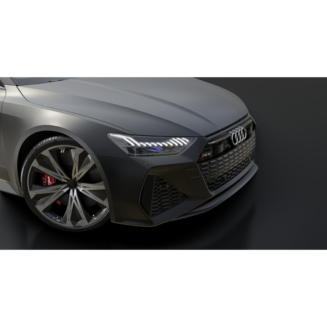 AUDI RS7 3D Model – Low Poly Game Asset with PBR Textures - View 8
