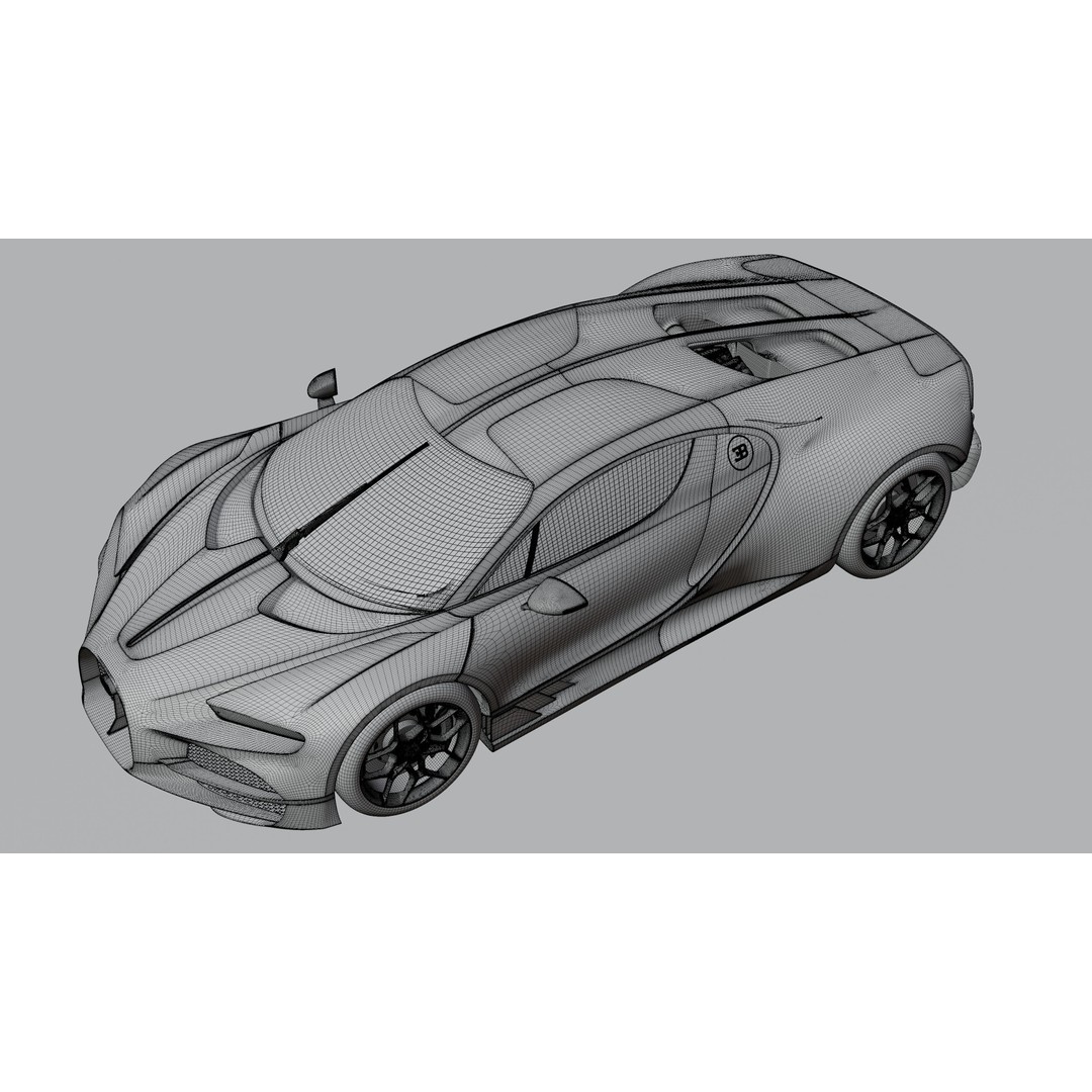 Bugatti Tourbillon 2026 3D Model – High Poly Rigged Hypercar, FBX, OBJ, Blender
