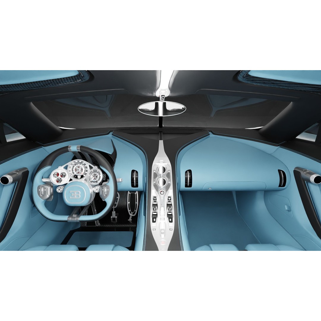 Bugatti Tourbillon 2026 3D Model – High Poly Rigged Hypercar, FBX, OBJ, Blender - View 3