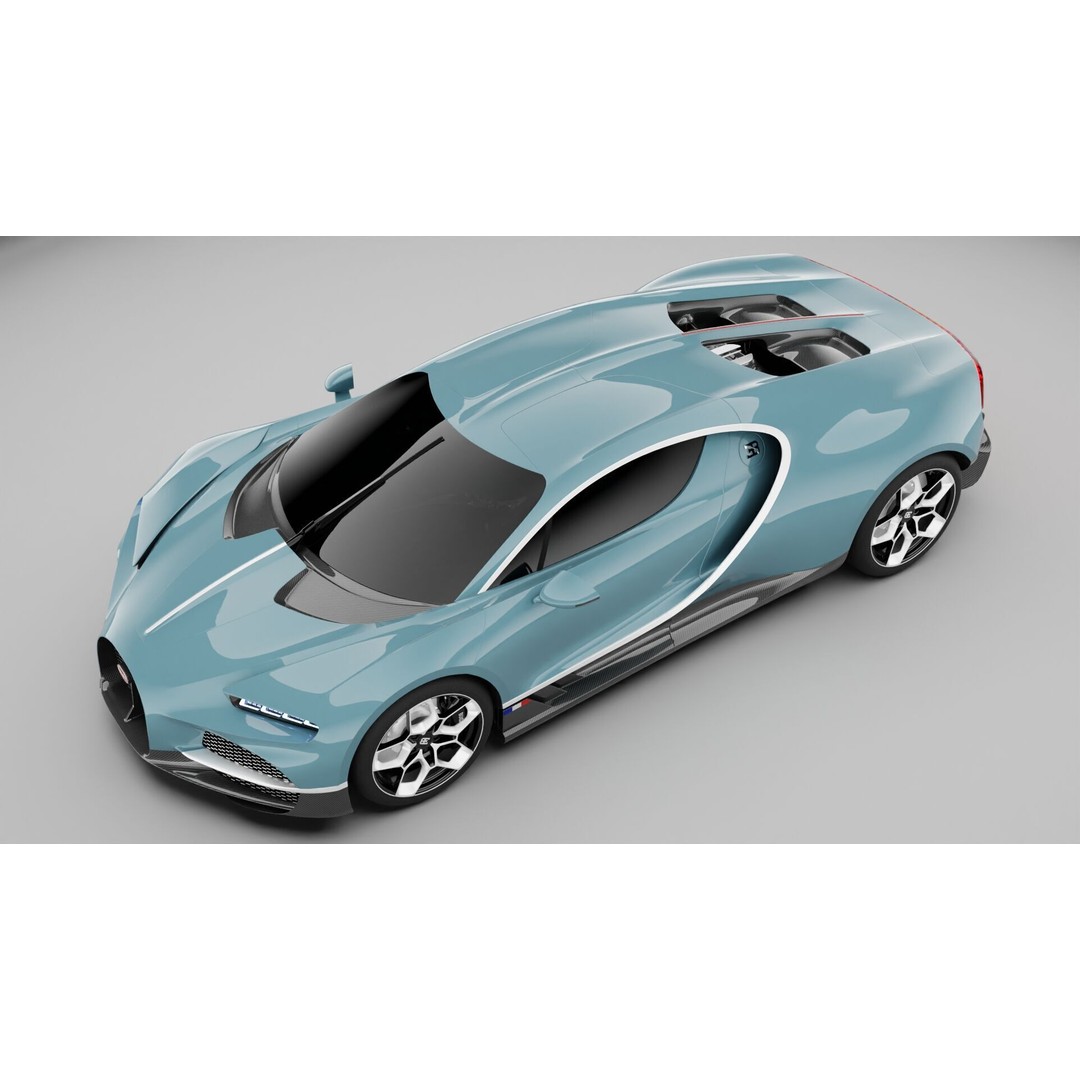 Bugatti Tourbillon 2026 3D Model – High Poly Rigged Hypercar, FBX, OBJ, Blender - View 4
