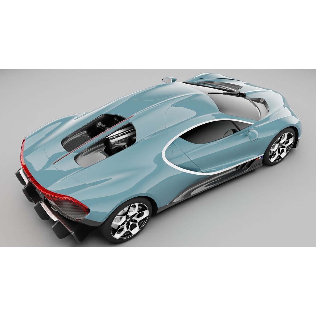 Bugatti Tourbillon 2026 3D Model – High Poly Rigged Hypercar, FBX, OBJ, Blender - View 5
