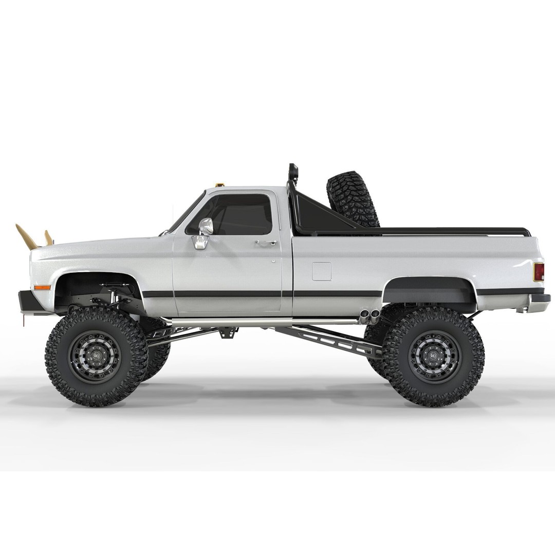 Chevrolet C10 Truck 1980 3D Model – High Poly Game Asset, FBX, OBJ, Blender - View 3