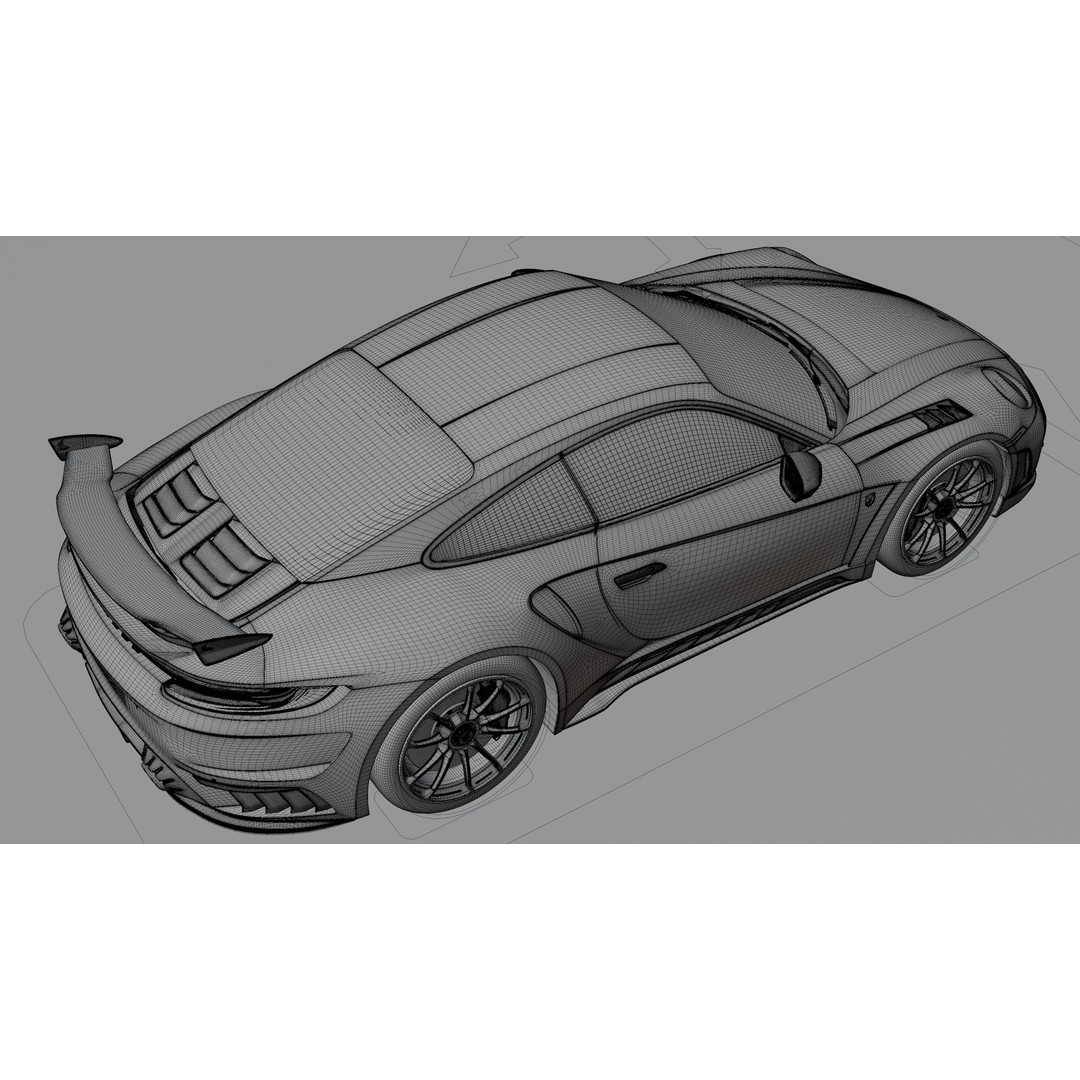 Porsche 911 Stinger GTR 3D Model – High Poly Rigged Asset, FBX, Blender