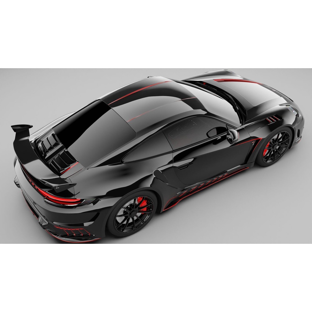 Porsche 911 Stinger GTR 3D Model – High Poly Rigged Asset, FBX, Blender - View 3