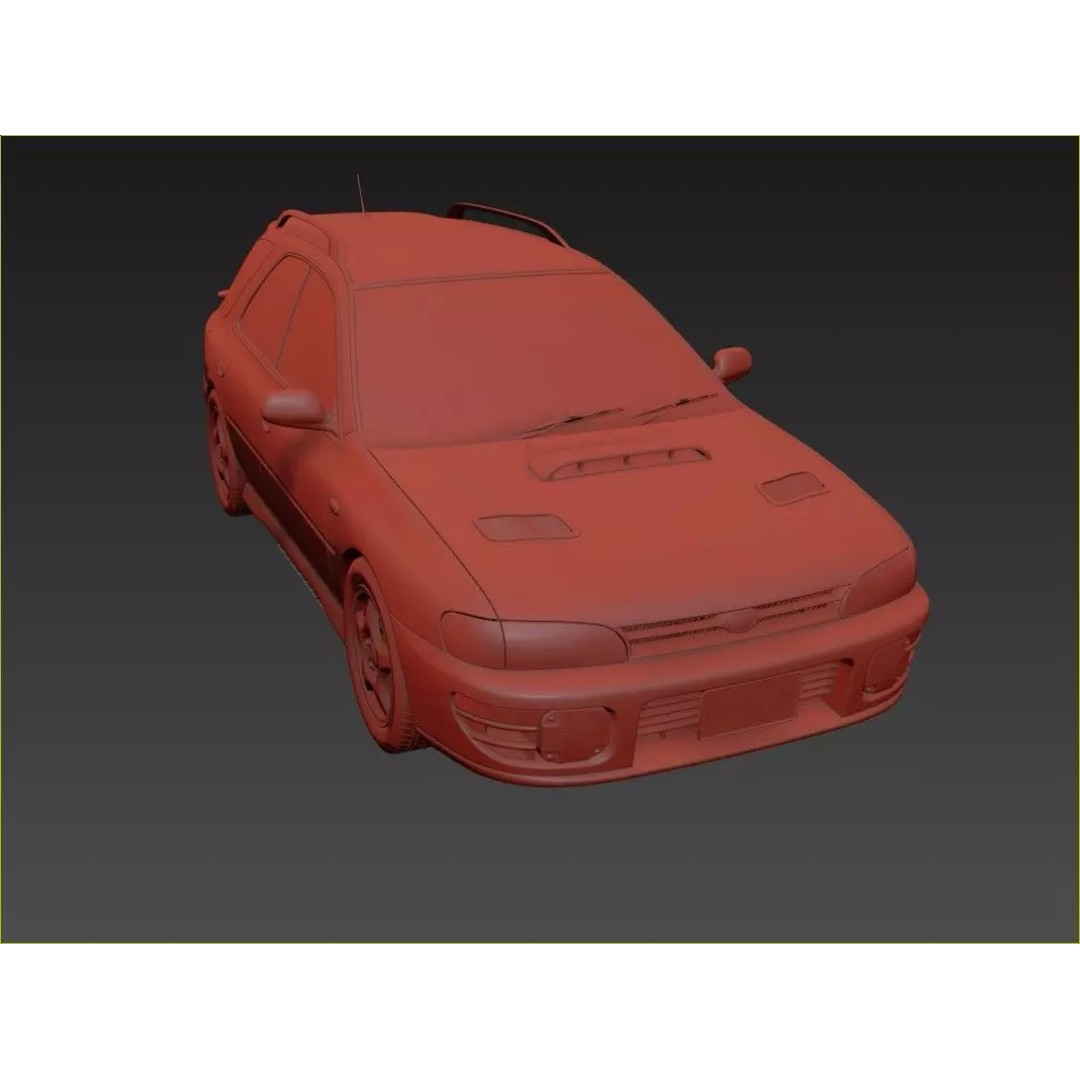 Subaru Impreza WRX STI 3D Model – High Poly Game Asset, FBX, OBJ - View 12