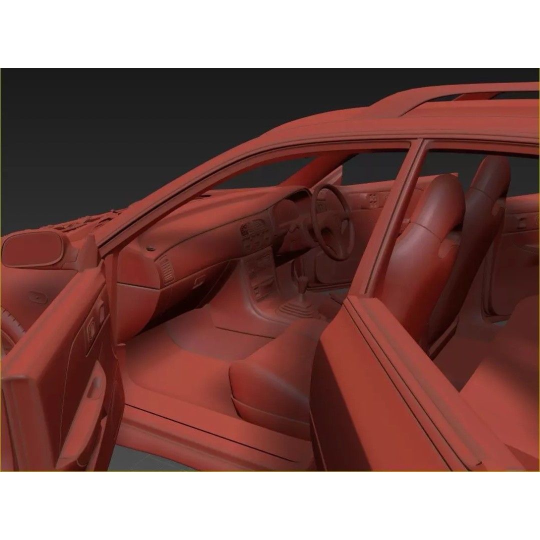 Subaru Impreza WRX STI 3D Model – High Poly Game Asset, FBX, OBJ - View 14