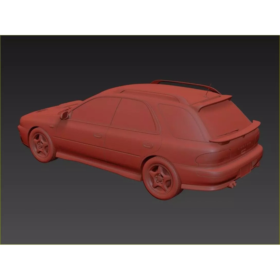 Subaru Impreza WRX STI 3D Model – High Poly Game Asset, FBX, OBJ - View 16