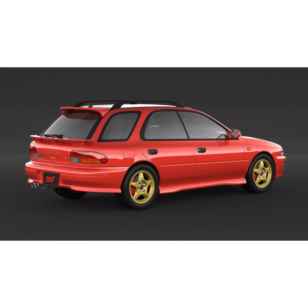 Subaru Impreza WRX STI 3D Model – High Poly Game Asset, FBX, OBJ - View 3