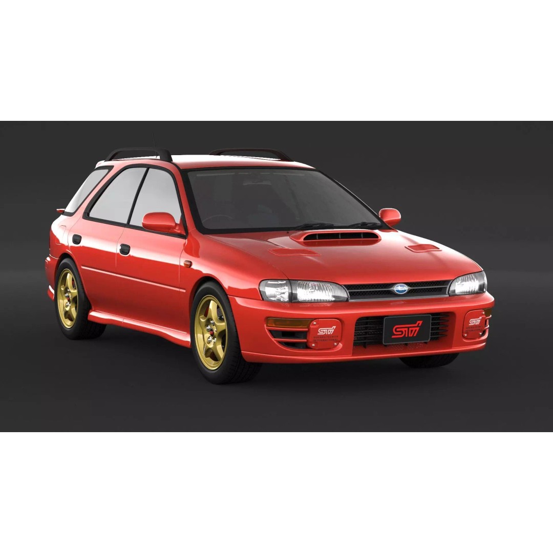 Subaru Impreza WRX STI 3D Model – High Poly Game Asset, FBX, OBJ - View 4