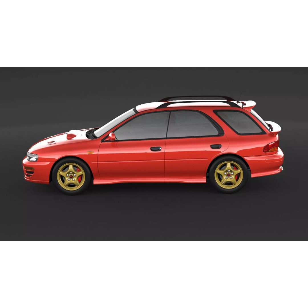 Subaru Impreza WRX STI 3D Model – High Poly Game Asset, FBX, OBJ - View 6