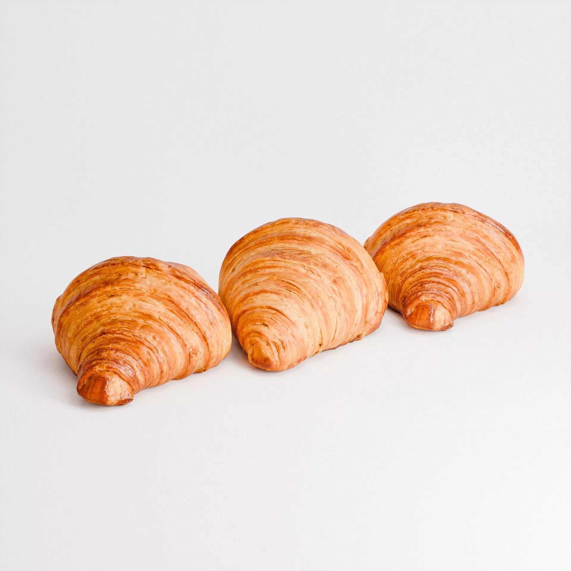 Butter Croissant - Low-Poly Game-Ready 3D Model - View 8