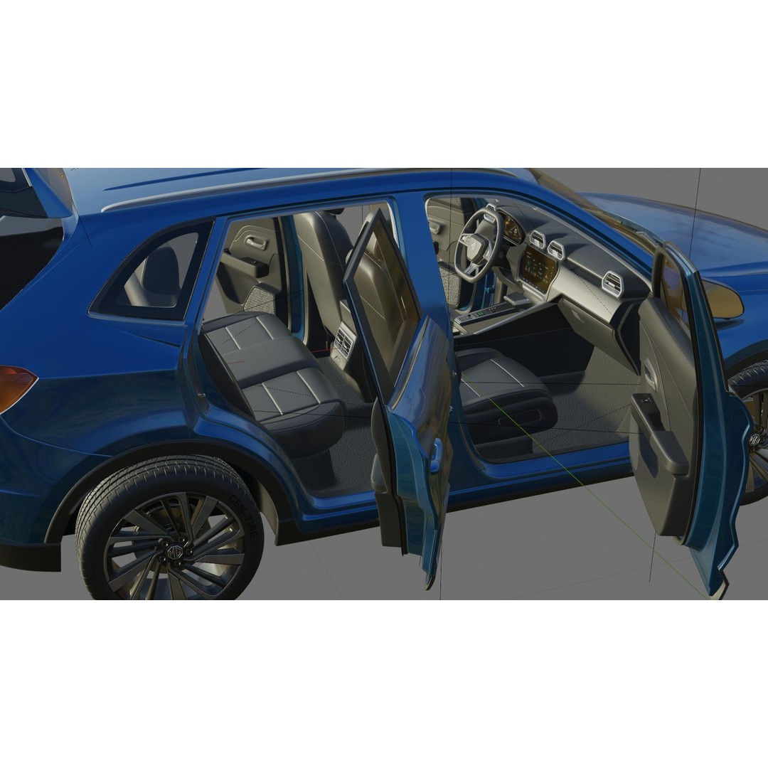 MG ZS 2025 3D Model – Detailed SUV with Interior, FBX & OBJ - View 29