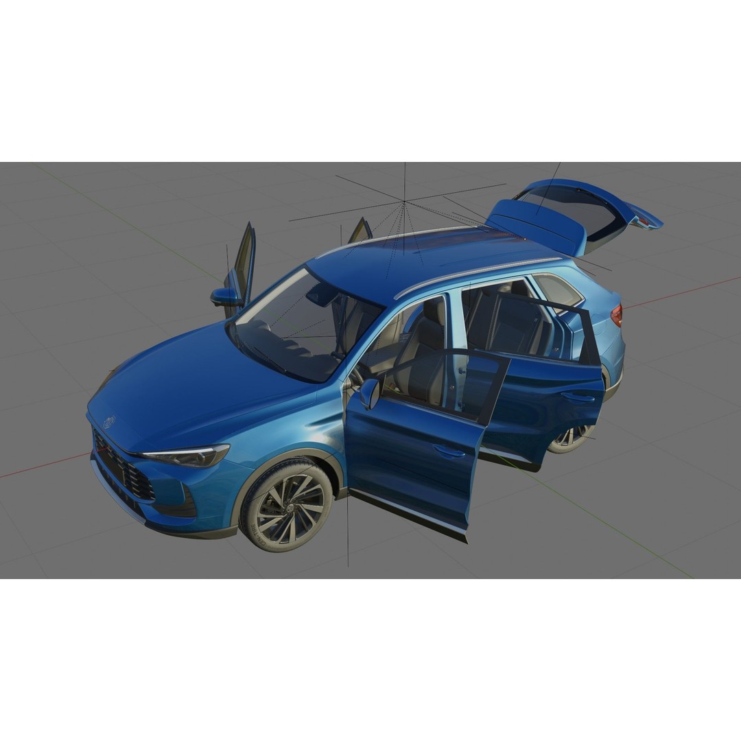 MG ZS 2025 3D Model – Detailed SUV with Interior, FBX & OBJ - View 30