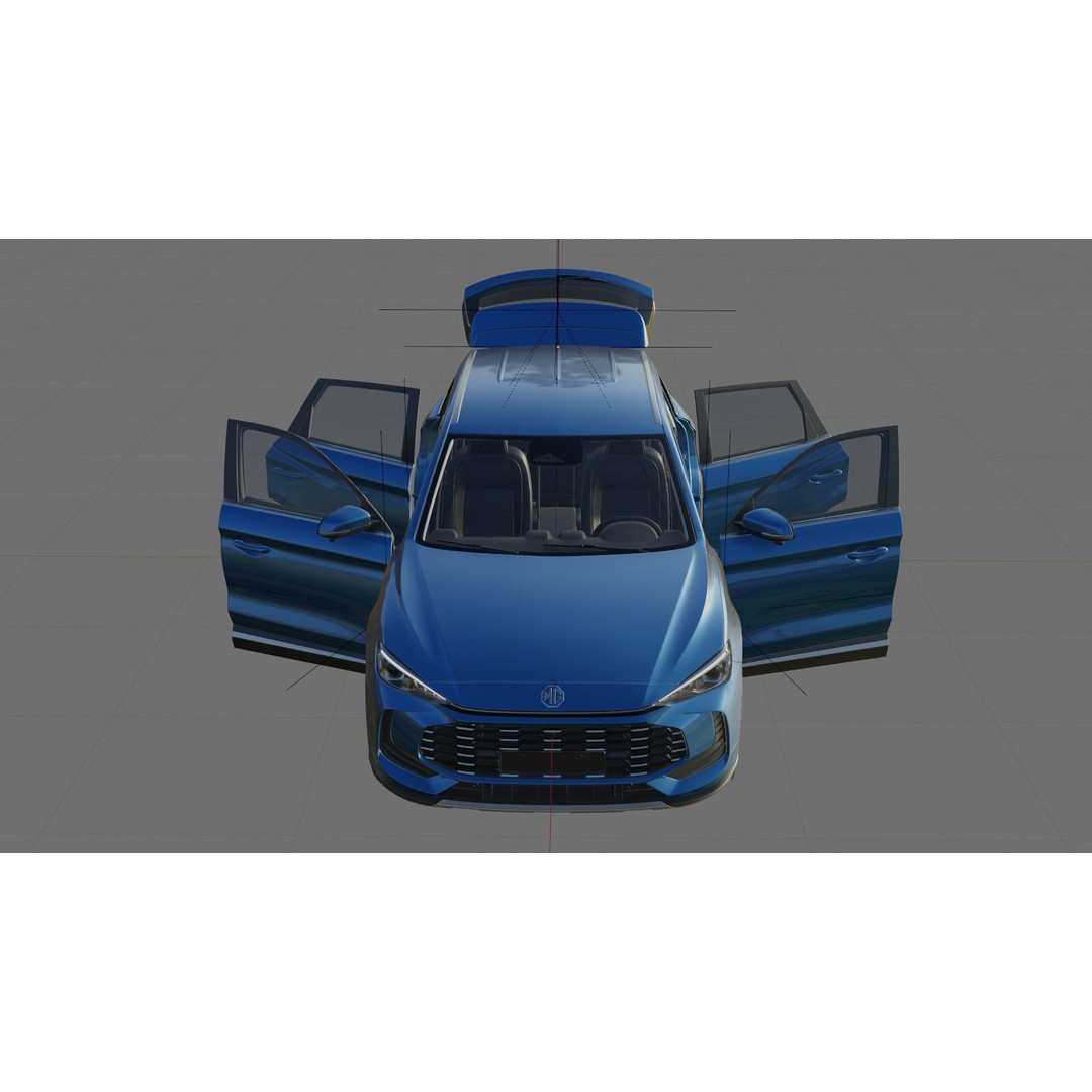 MG ZS 2025 3D Model – Detailed SUV with Interior, FBX & OBJ - View 31