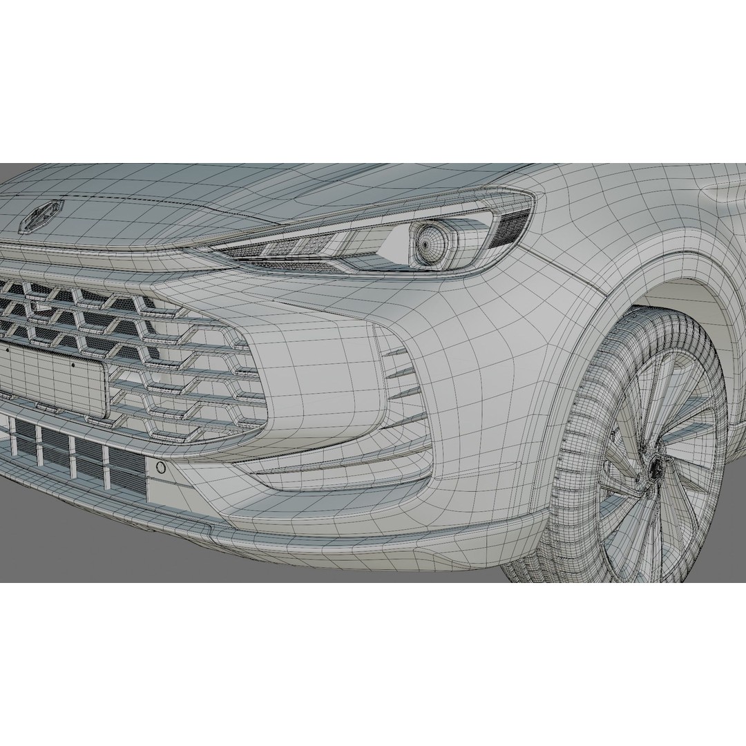 MG ZS 2025 3D Model – Detailed SUV with Interior, FBX & OBJ - View 34