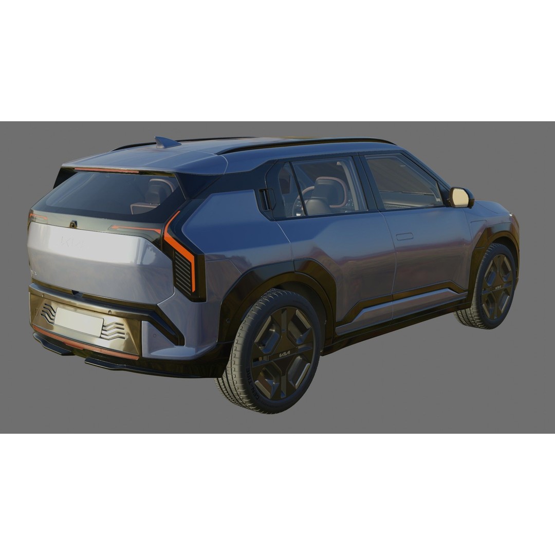 Kia EV3 GT-line 2025 3D Model – Detailed SUV with Interior, FBX, Blender - View 22