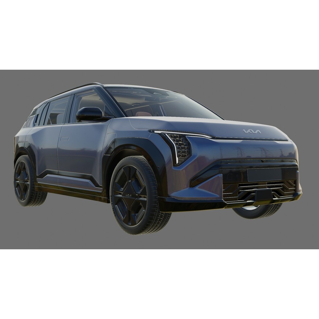 Kia EV3 GT-line 2025 3D Model – Detailed SUV with Interior, FBX, Blender - View 23