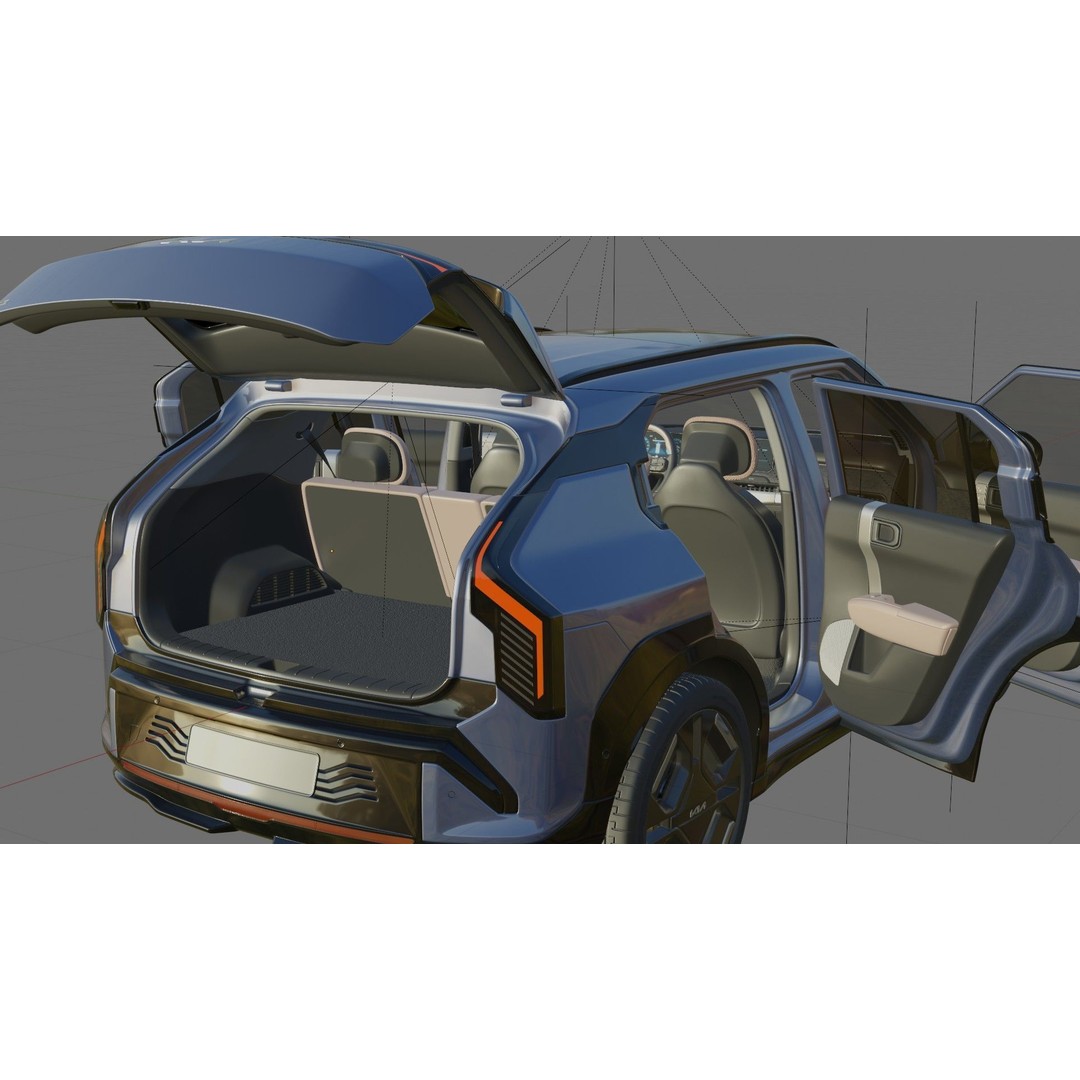 Kia EV3 GT-line 2025 3D Model – Detailed SUV with Interior, FBX, Blender - View 28