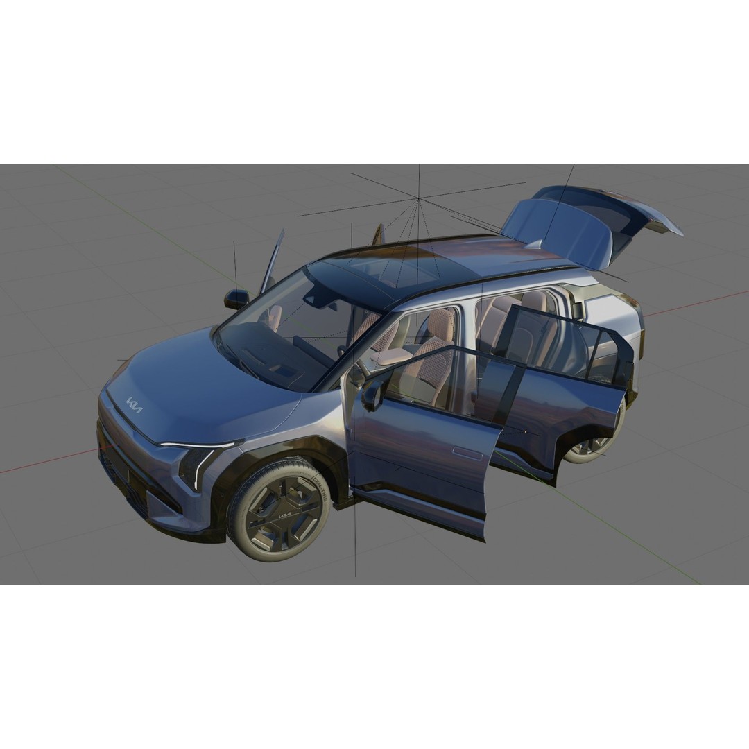 Kia EV3 GT-line 2025 3D Model – Detailed SUV with Interior, FBX, Blender - View 30