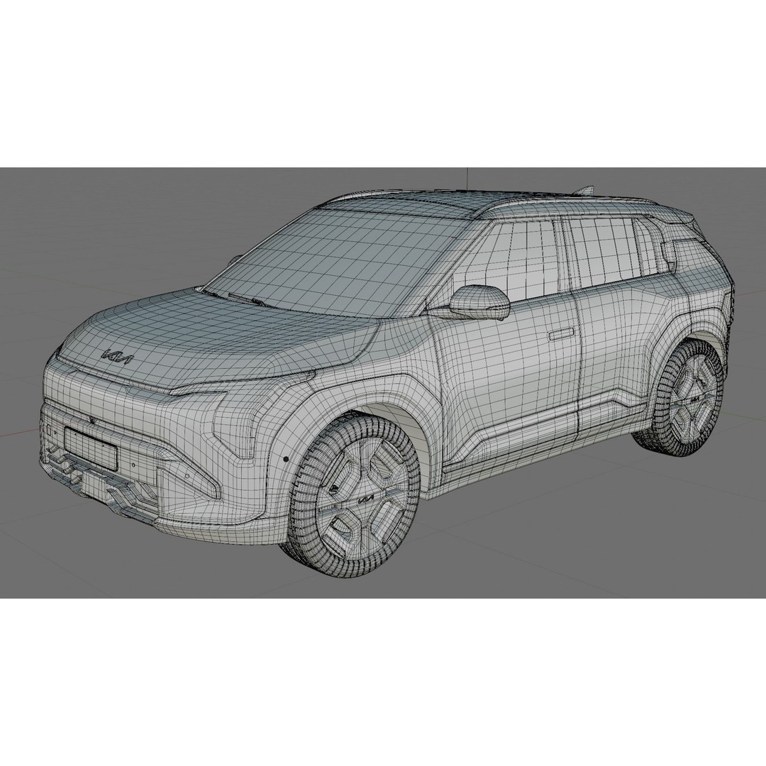 Kia EV3 GT-line 2025 3D Model – Detailed SUV with Interior, FBX, Blender - View 32