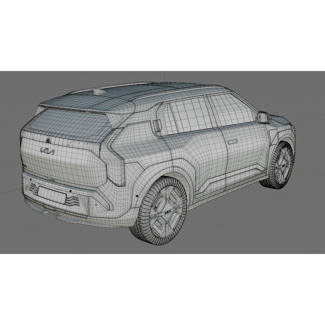 Kia EV3 GT-line 2025 3D Model – Detailed SUV with Interior, FBX, Blender - View 34