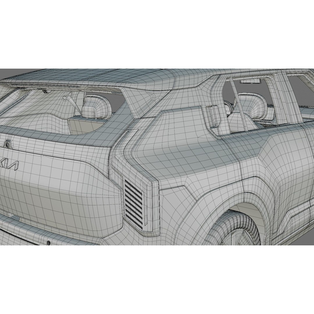 Kia EV3 GT-line 2025 3D Model – Detailed SUV with Interior, FBX, Blender - View 35