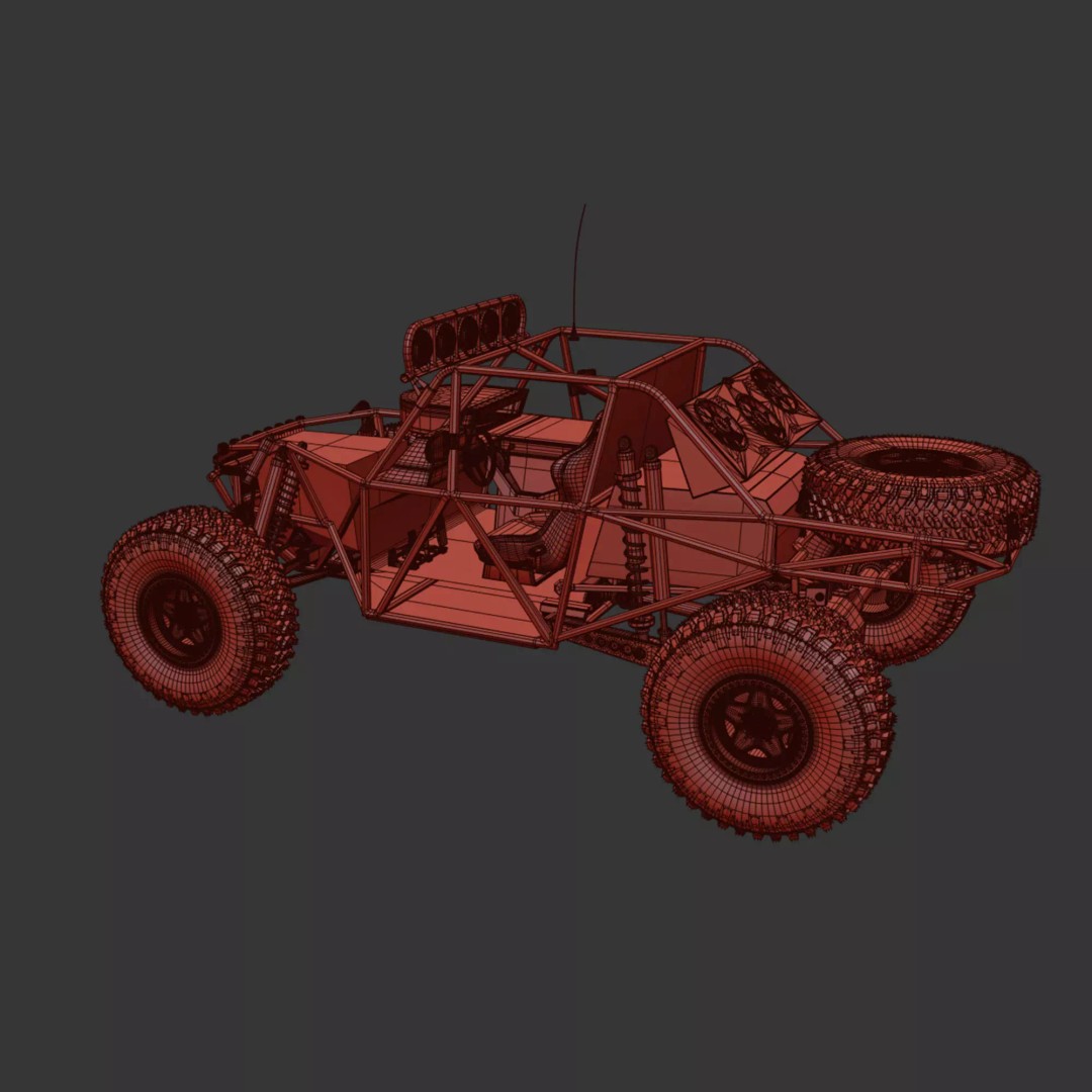Ultra4 Car 3D Model – High Poly Racing Vehicle, FBX, OBJ, 3ds Max