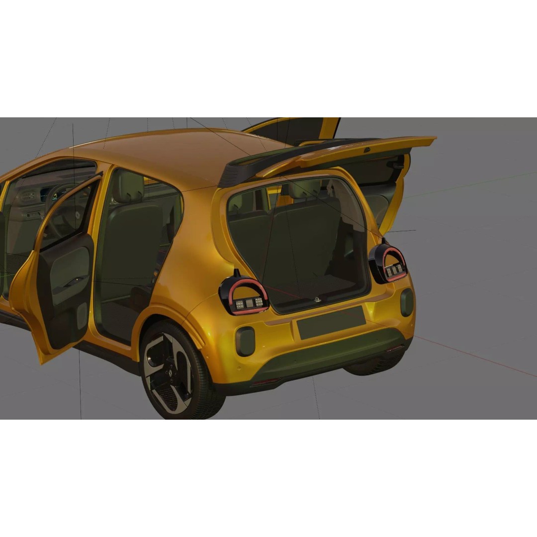 Renault Twingo E-Tech EV 2027 3D Model – High Poly Detailed Car Asset - View 30