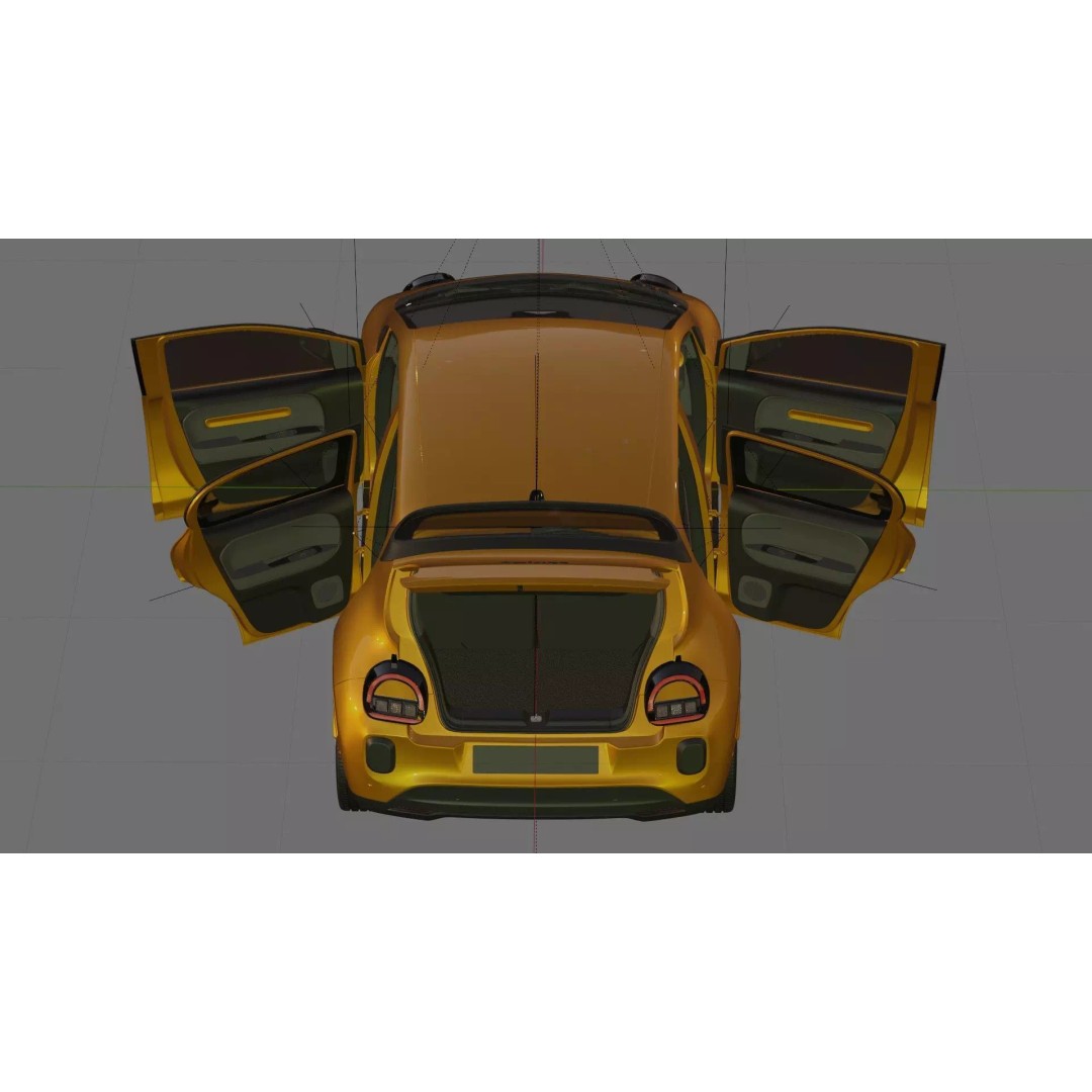 Renault Twingo E-Tech EV 2027 3D Model – High Poly Detailed Car Asset - View 31