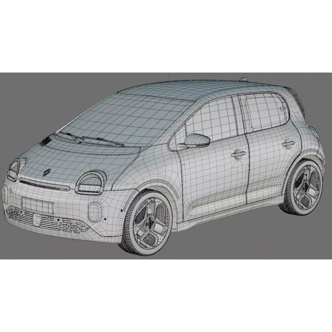Renault Twingo E-Tech EV 2027 3D Model – High Poly Detailed Car Asset - View 33