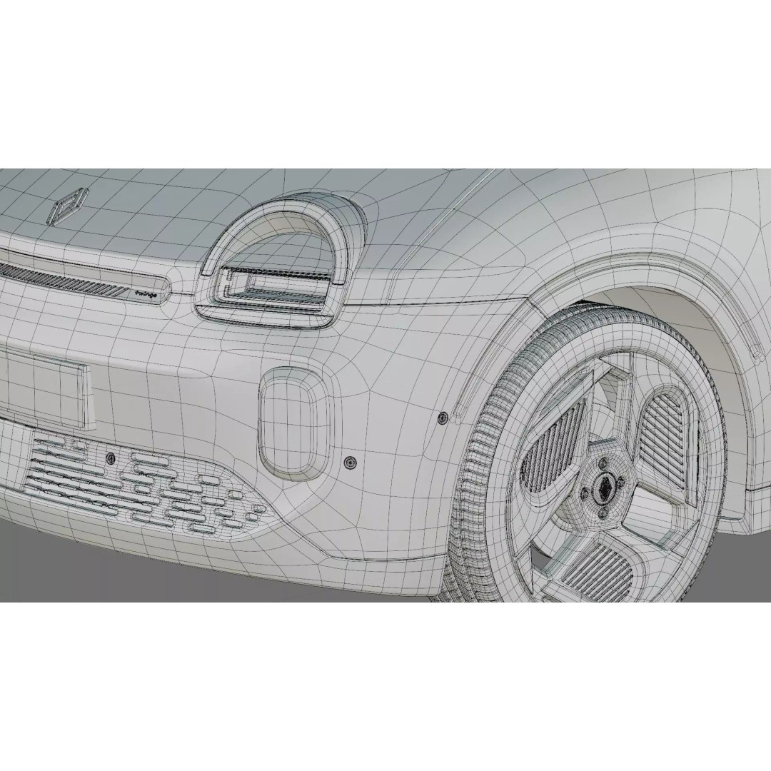 Renault Twingo E-Tech EV 2027 3D Model – High Poly Detailed Car Asset - View 35
