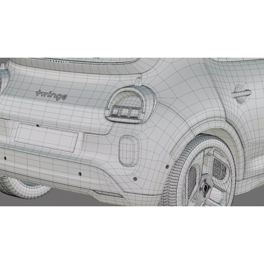 Renault Twingo E-Tech EV 2027 3D Model – High Poly Detailed Car Asset - View 36