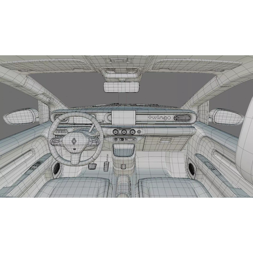 Renault Twingo E-Tech EV 2027 3D Model – High Poly Detailed Car Asset - View 37