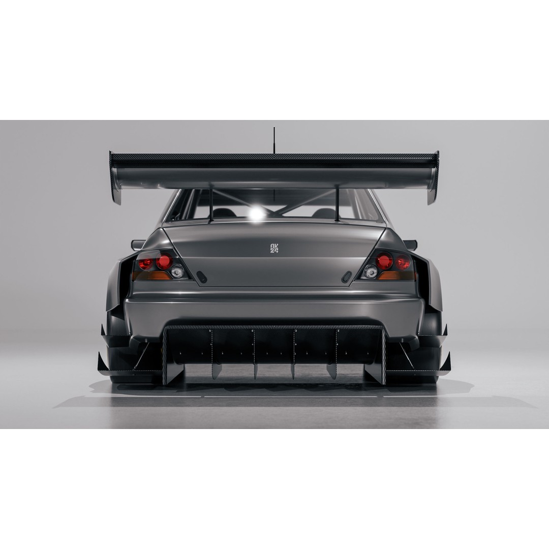 Mitsubishi Lancer Evolution IX 3D Model – High Poly Racing Car, Blender, FBX, OBJ - View 6
