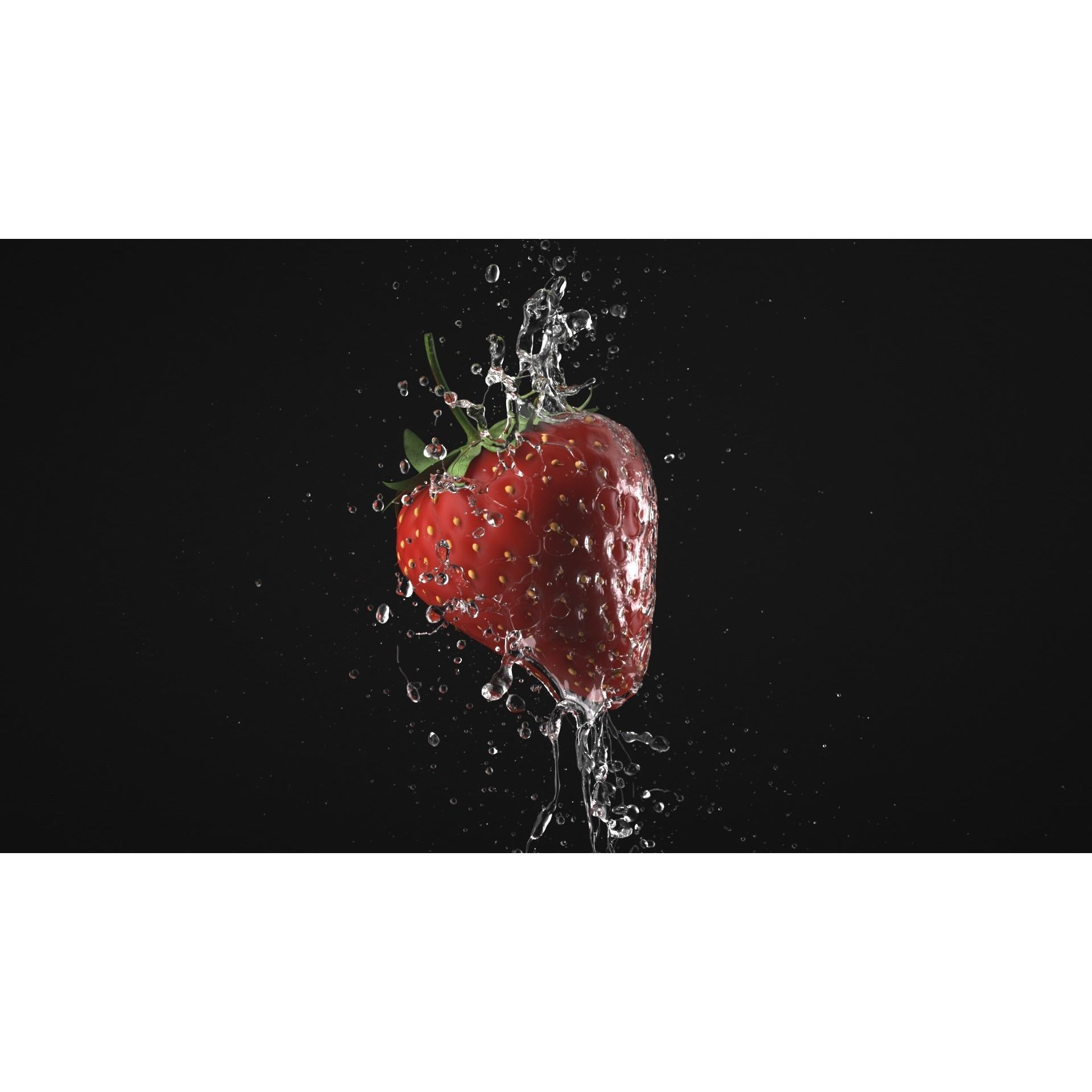 Strawberry Splash - Animated 3D Model - View 5