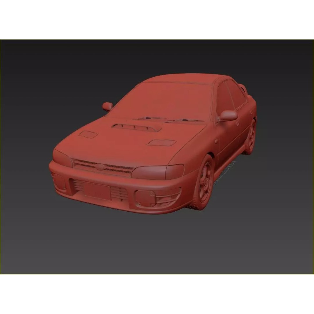 Subaru Impreza WRX STI 3D Model – High Poly Game Asset, FBX, OBJ - View 12