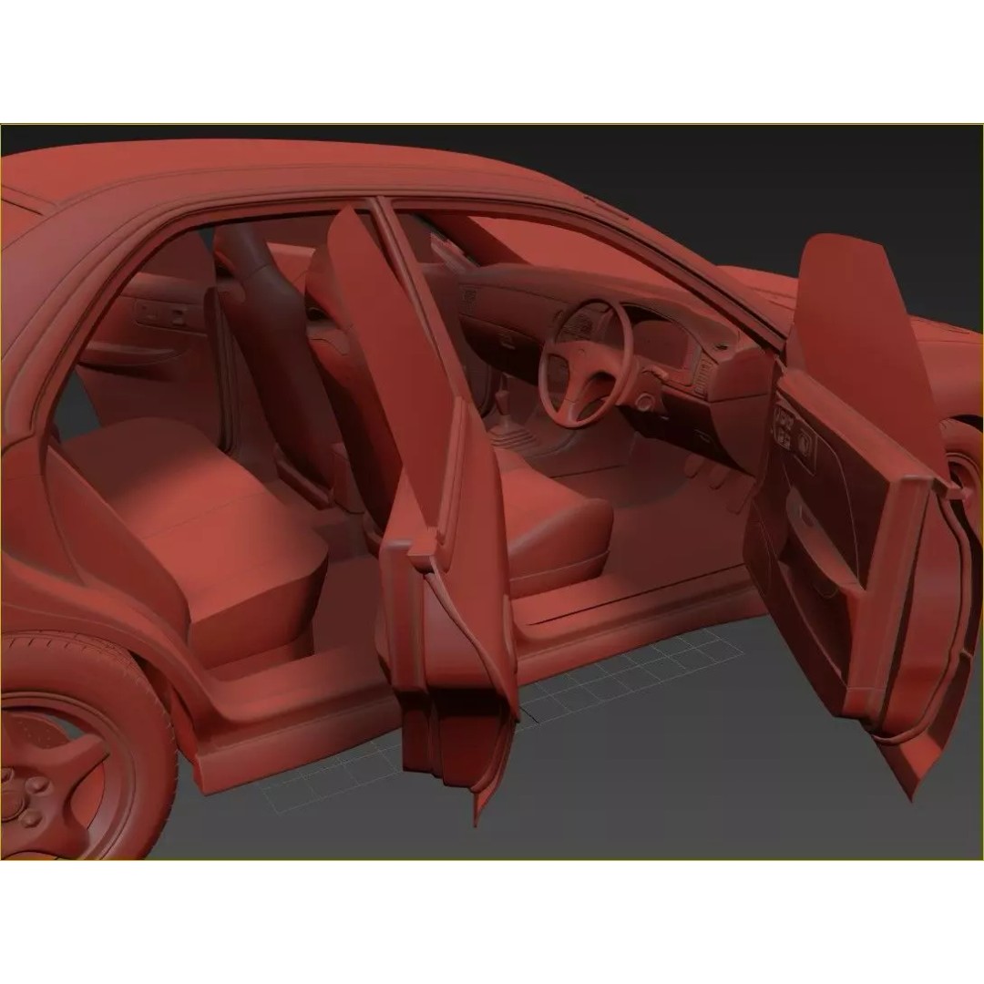 Subaru Impreza WRX STI 3D Model – High Poly Game Asset, FBX, OBJ - View 14