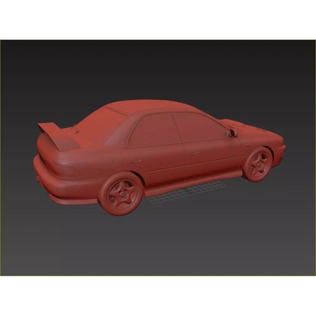 Subaru Impreza WRX STI 3D Model – High Poly Game Asset, FBX, OBJ - View 15